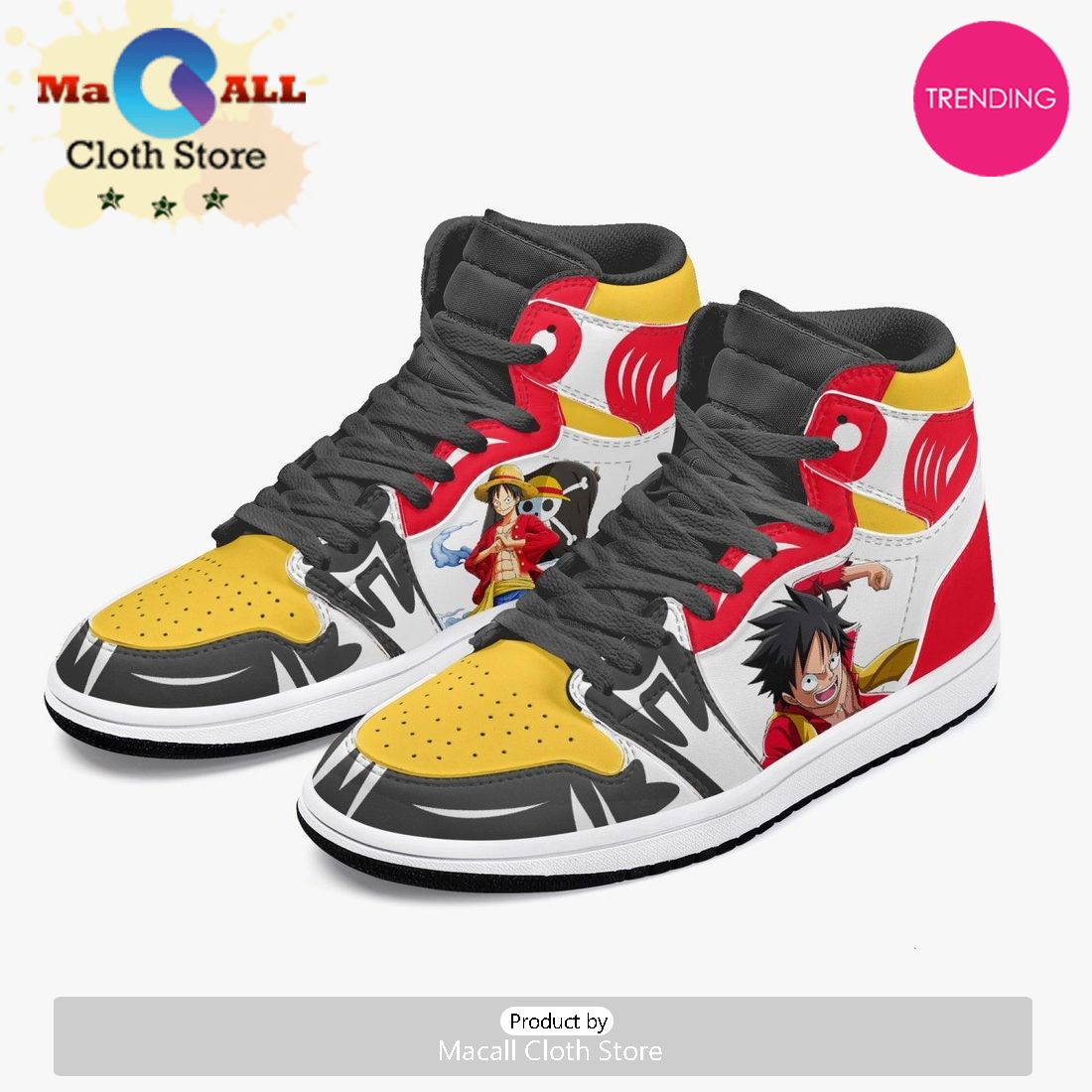 One Piece Luffy AJ1 High Top Shoes
