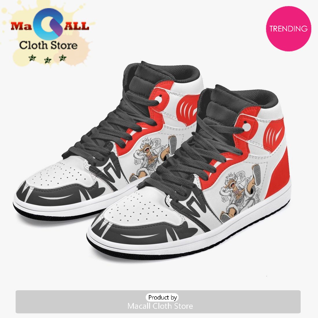 One Piece Luffy Gear 4 AJ1 High Top Shoes