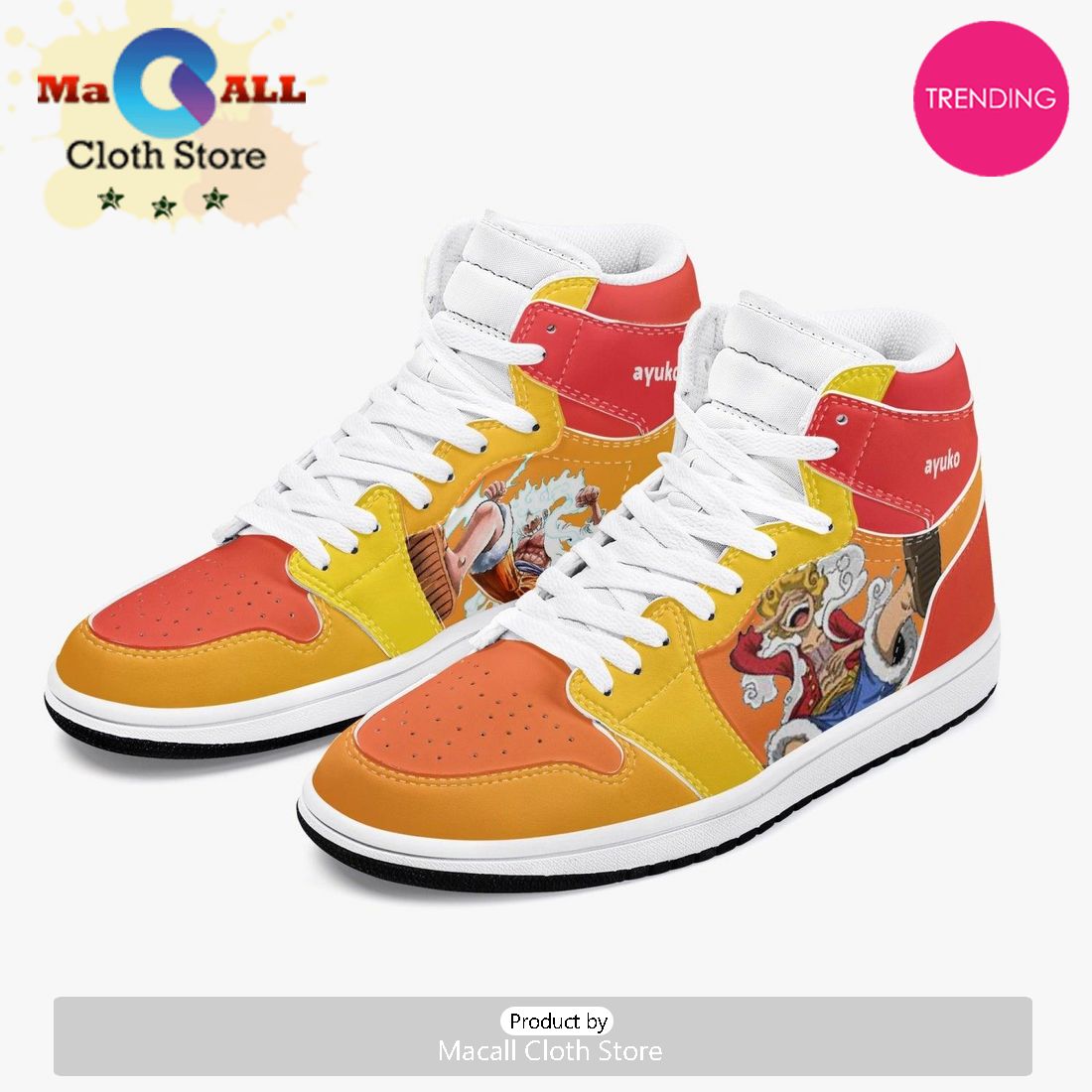 One Piece Luffy Gear 5 AJ1 High Top Shoes