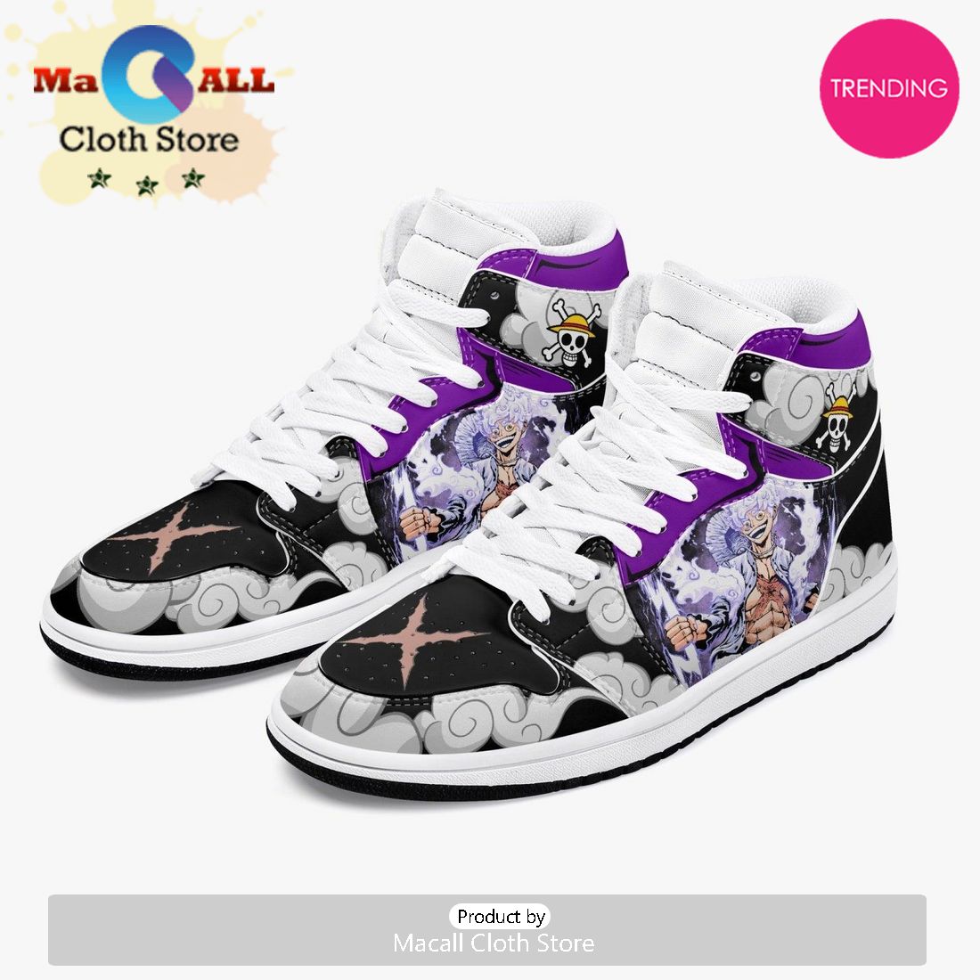 One Piece Luffy Nika AJ1 High Top Shoes
