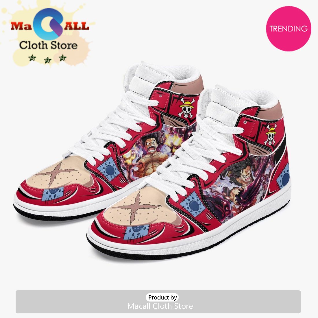 One Piece Monkey D. Luffy Armament Haki AJ1 High Top Shoes