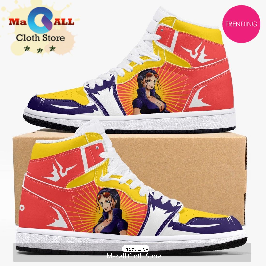 One Piece Nico Robin AJ1 High Top Shoes