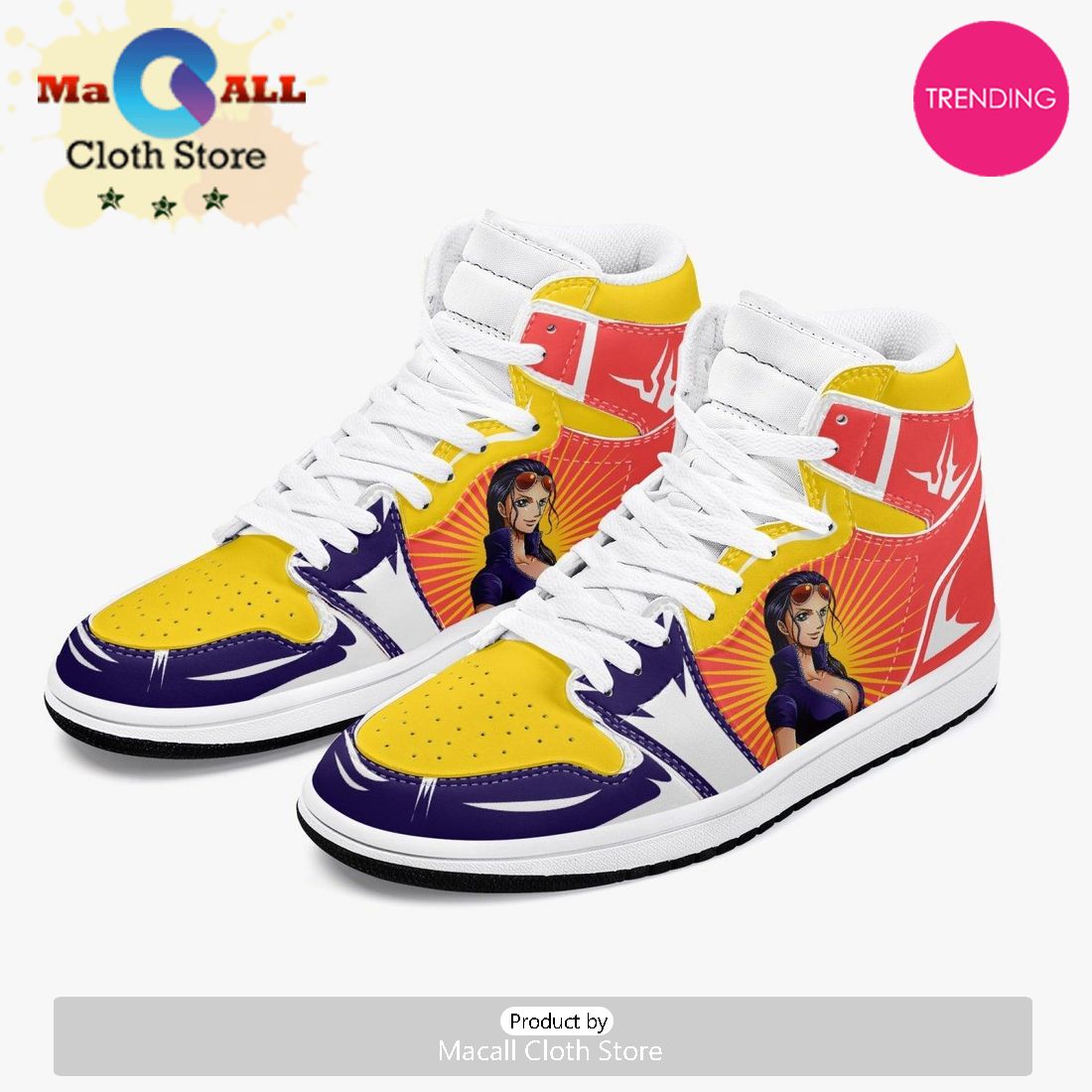 One Piece Nico Robin AJ1 High Top Shoes