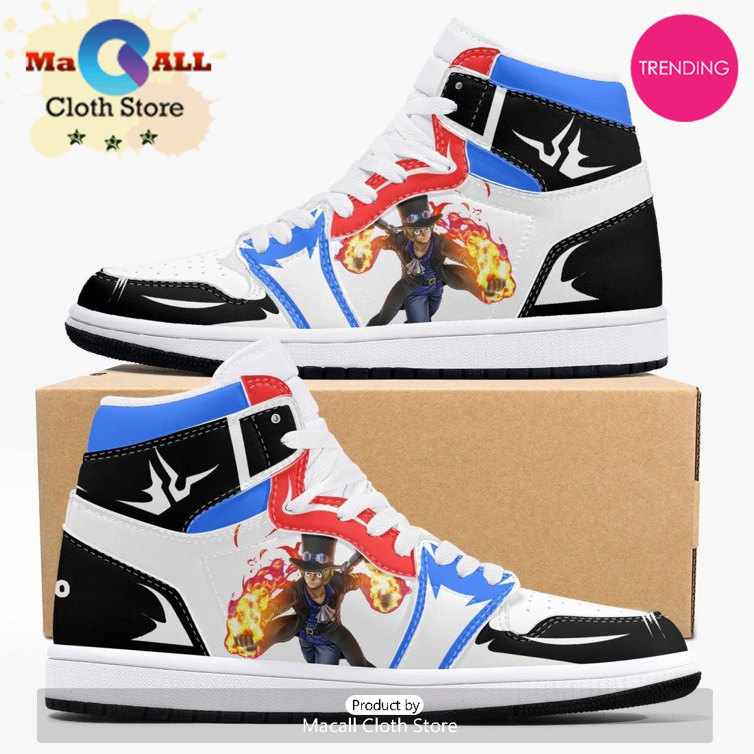 One Piece Sabo AJ1 High Top Shoes