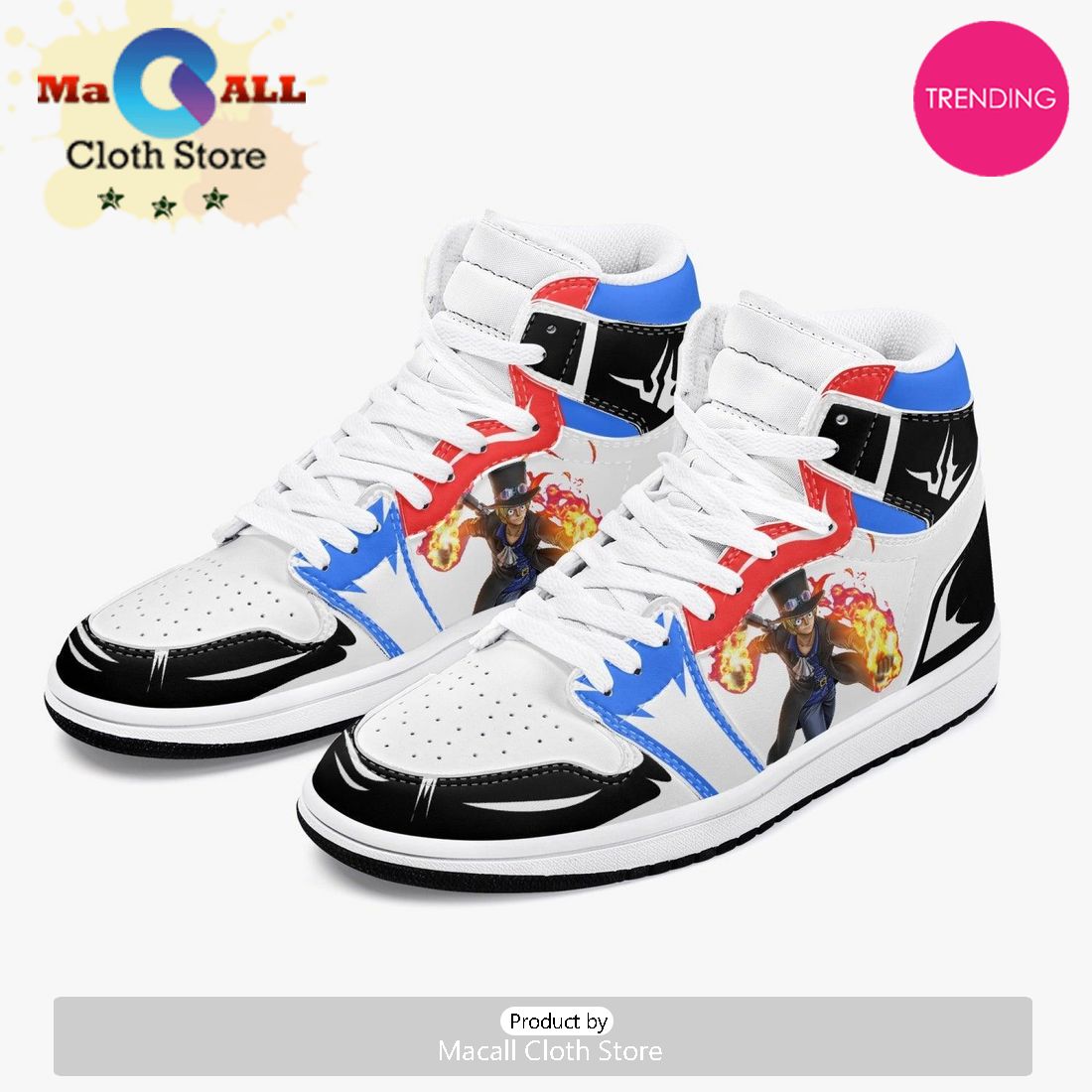 One Piece Sabo AJ1 High Top Shoes
