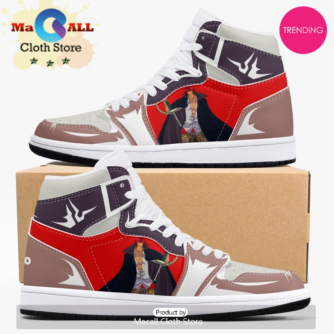One Piece Shanks AJ1 High Top Shoes