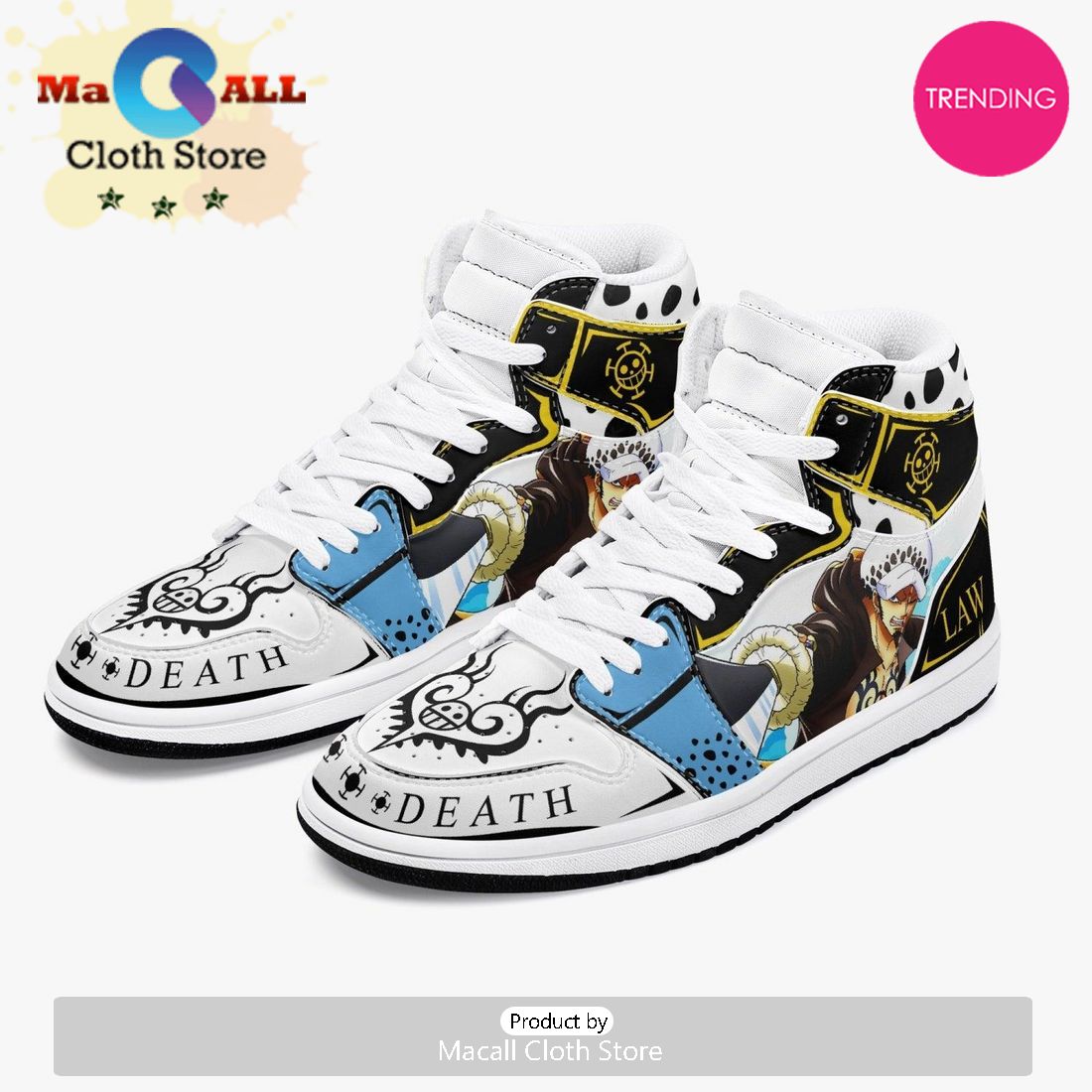 One Piece Trafalgar D. Water Law V2 AJ1 High Top Shoes
