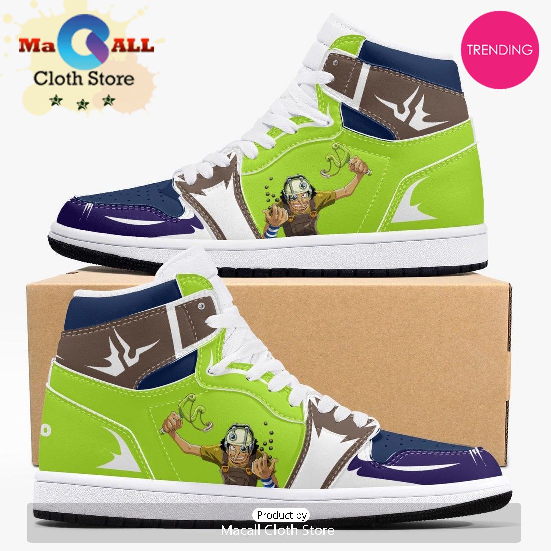 One Piece Usopp AJ1 High Top Shoes