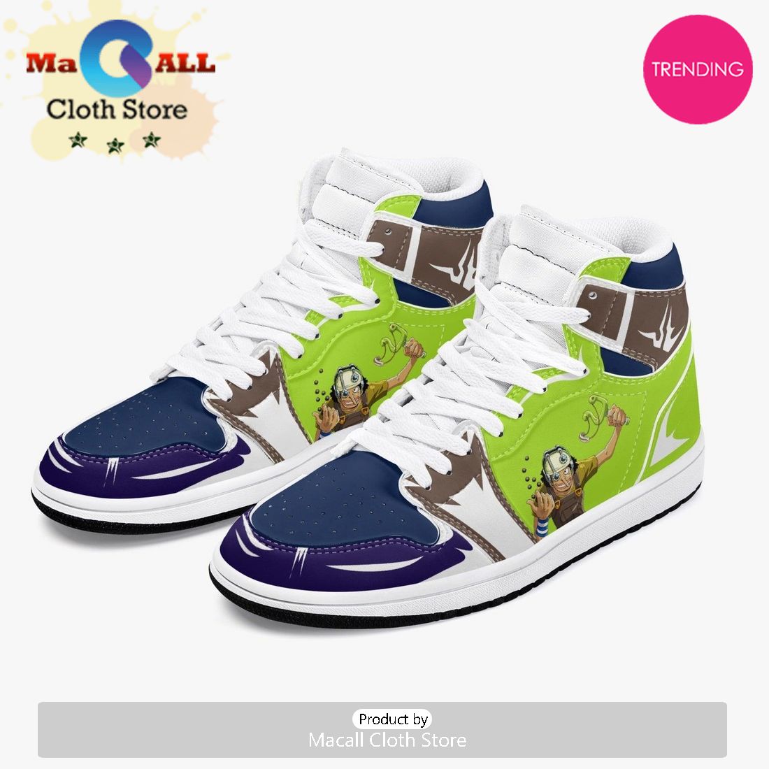 One Piece Usopp AJ1 High Top Shoes