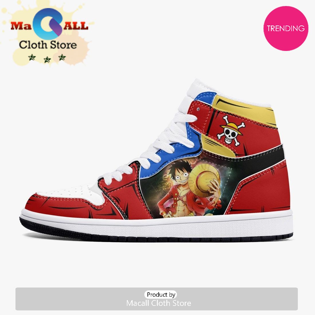 One Piece Zoro And Luffy AJ1 High Top Shoes