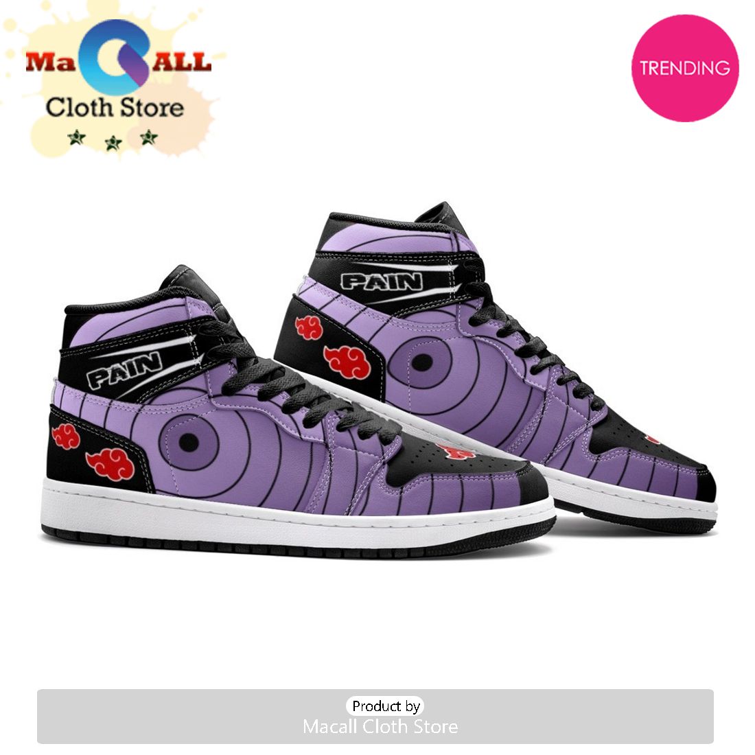 Pain Nagato Red Cloud Ninja Air Jordan 1 High Top Shoes