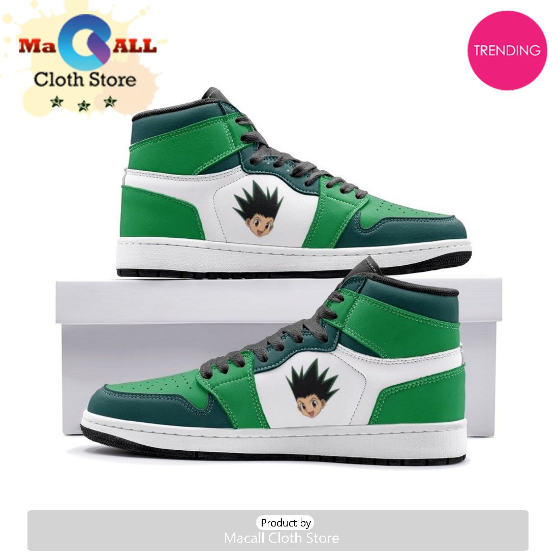 Power Punch Gon Hunter X Hunter Air Jordan 1 High Top Shoes