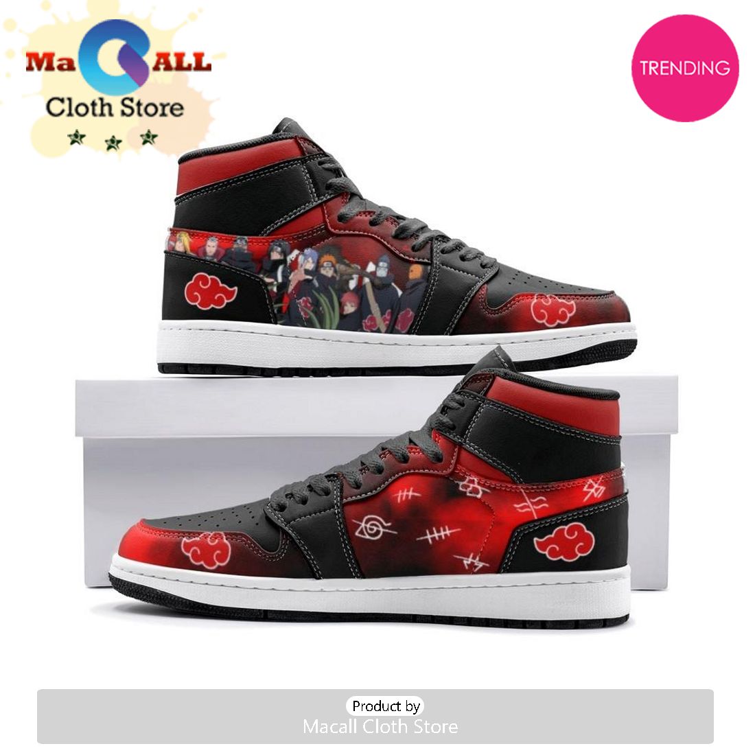 Red Cloud Members Ninja Air Jordan 1 High Top Shoes