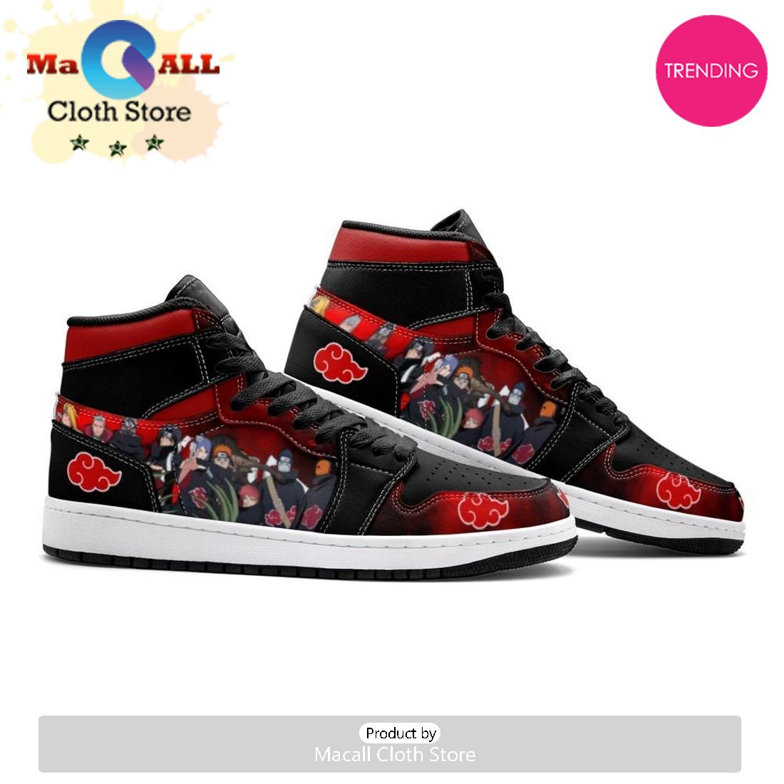 Red Cloud Members Ninja Air Jordan 1 High Top Shoes