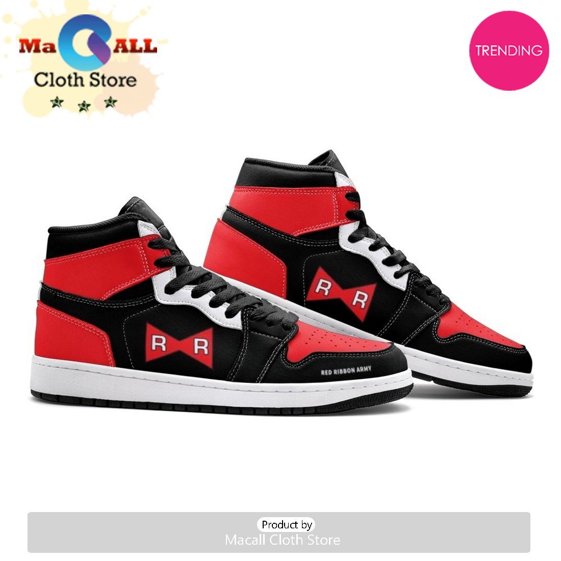 Red Ribbon Dragonball Z Air Jordan 1 High Top Shoes