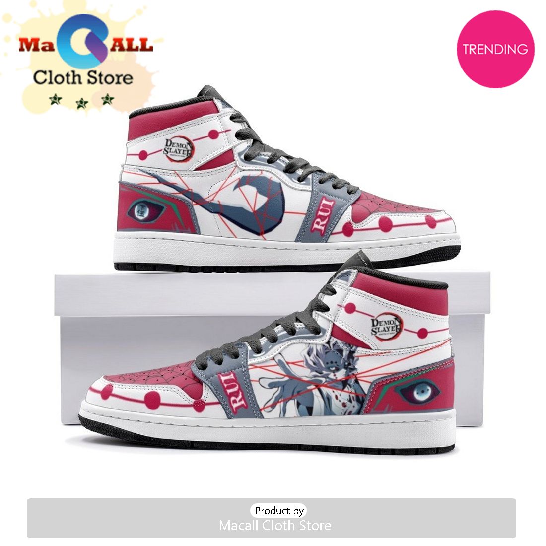 Rui Demon Slayer Air Jordan 1 High Top Shoes
