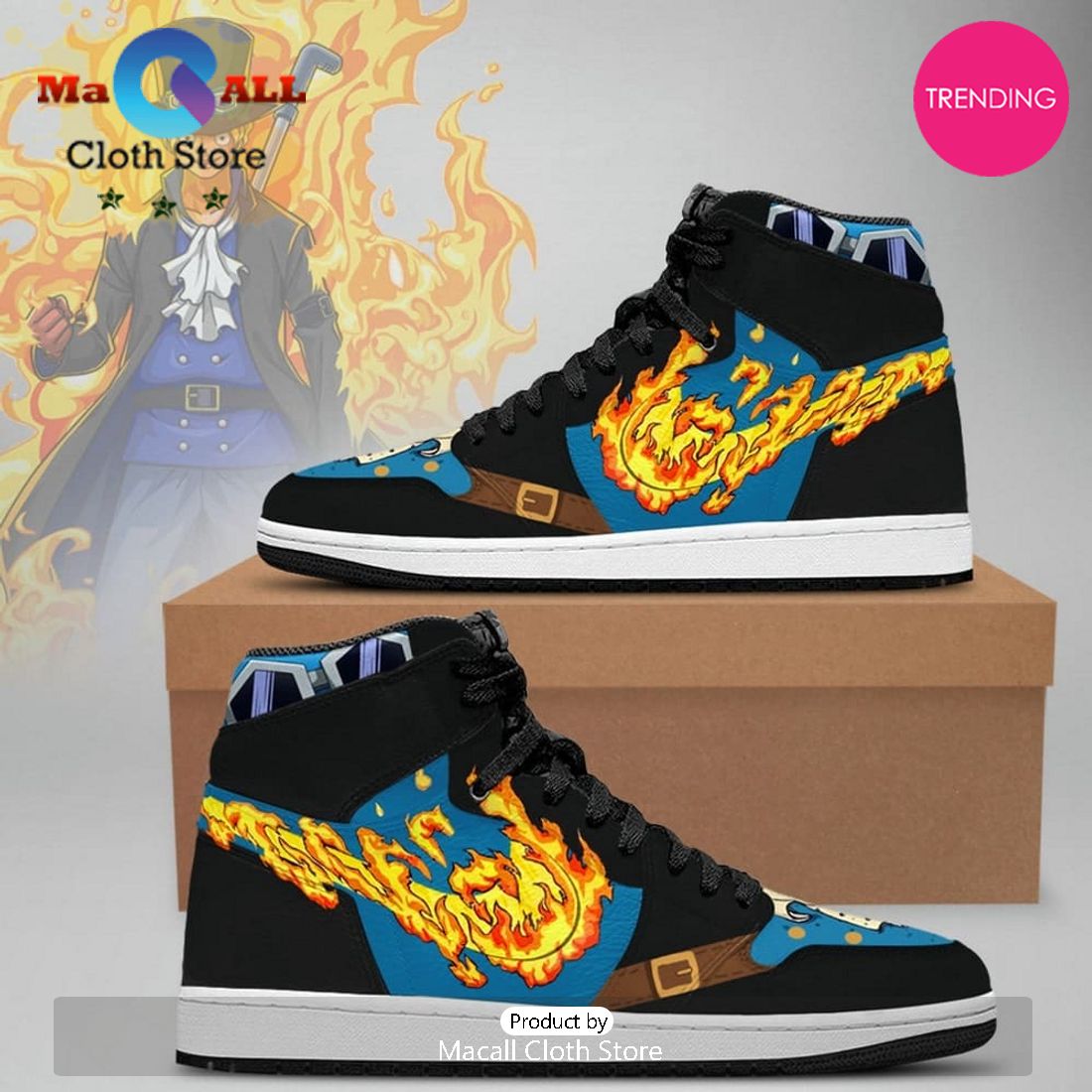 Sabo One Piece Air Jordan 1 High Top Shoes