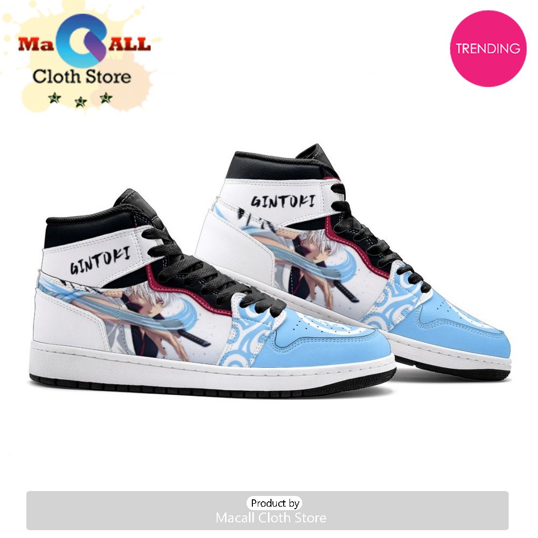 Sakata Gintoki Gintama Air Jordan 1 High Top Shoes