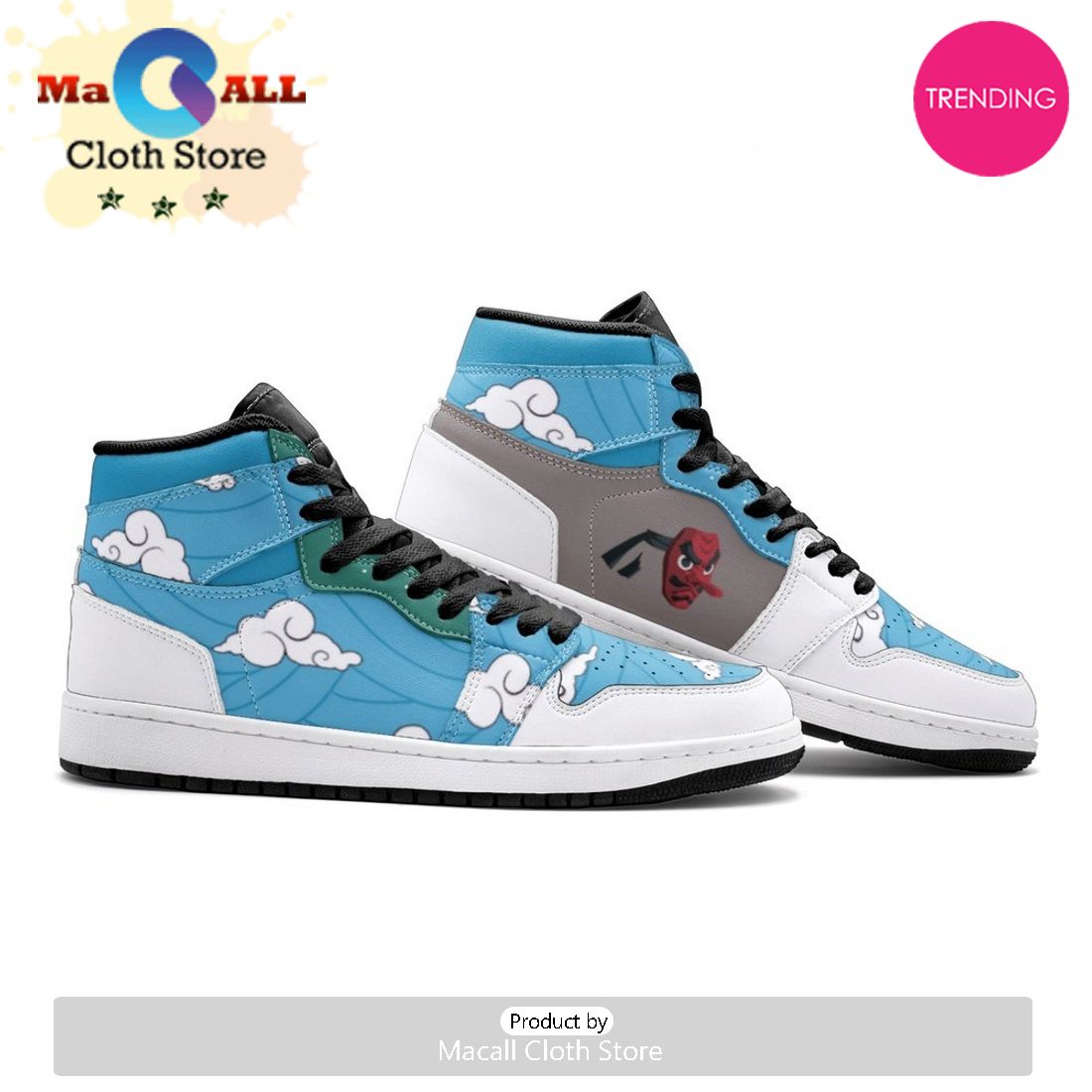Sakonji Urokodaki Demon Slayer Air Jordan 1 High Top Shoes Ver 2