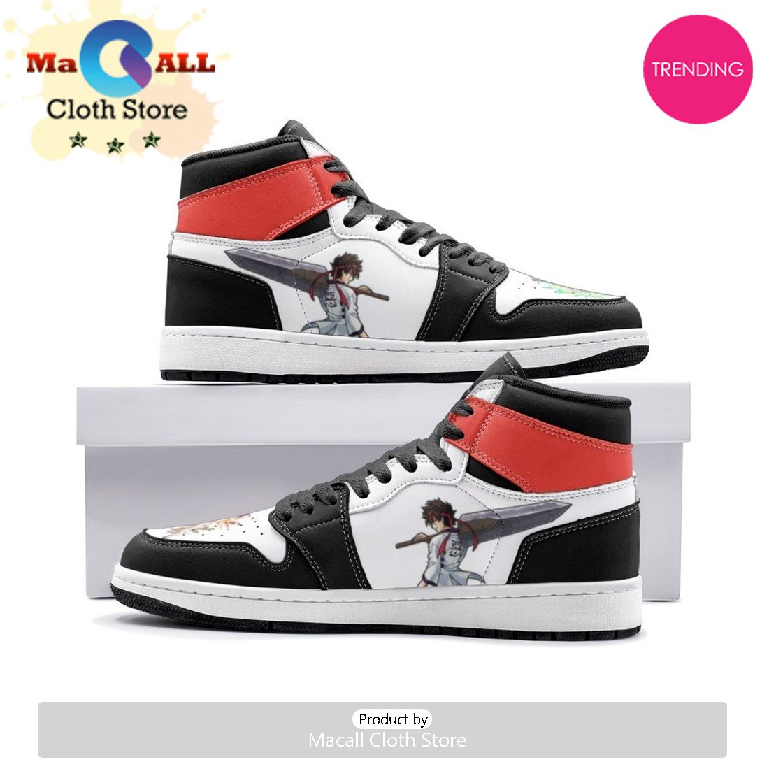 Sanosuke Sagara Rurouni Kenshin Air Jordan 1 High Top Shoes