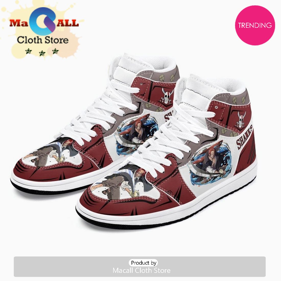 Shanks One Piece Air Jordan 1 High Top Shoes