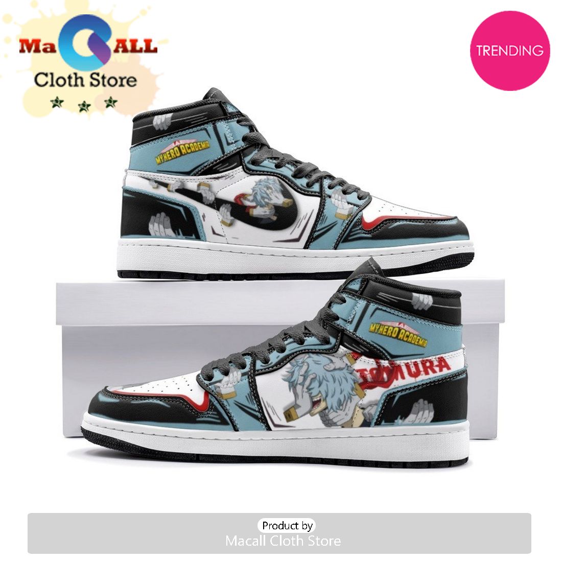 Shigaraki Tomura My Hero Air Jordan 1 High Top Shoes