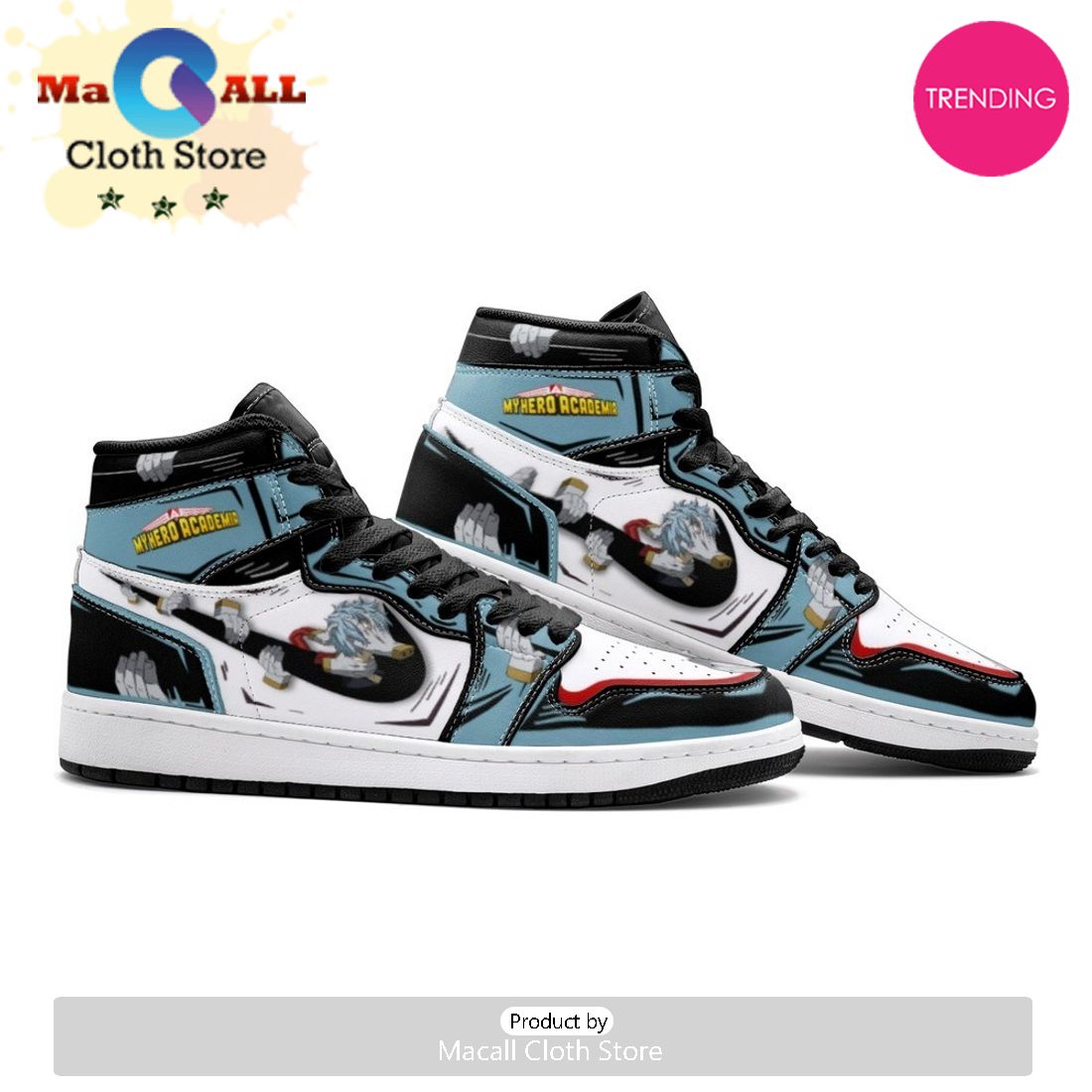 Shigaraki Tomura My Hero Air Jordan 1 High Top Shoes