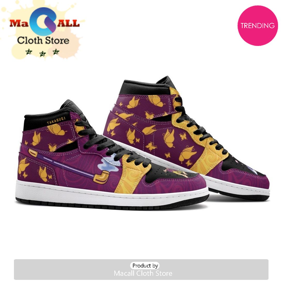 Shinsuke Smoking Pipe Gintama Air Jordan 1 High Top Shoes