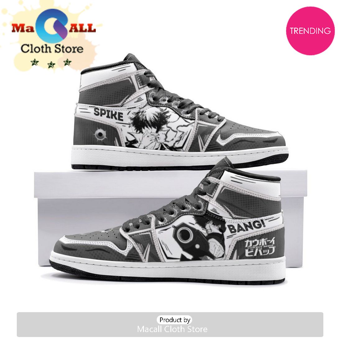 Spike Spiegel Cowboy Bebop Air Jordan 1 High Top Shoes