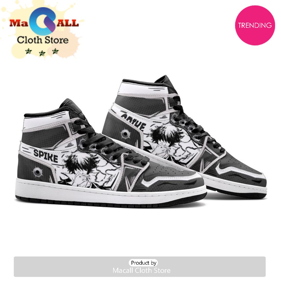 Spike Spiegel Cowboy Bebop Air Jordan 1 High Top Shoes
