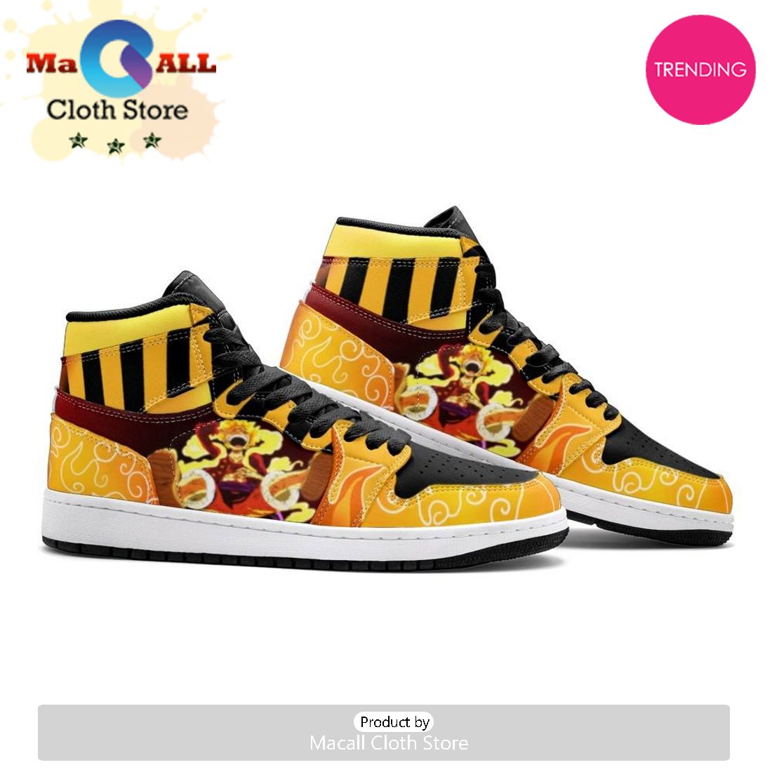 Sun God Luffy One Piece Air Jordan 1 High Top Shoes