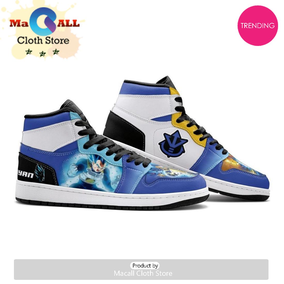 Super Saiyan Vegeta Dragonball Z Air Jordan 1 High Top Shoes