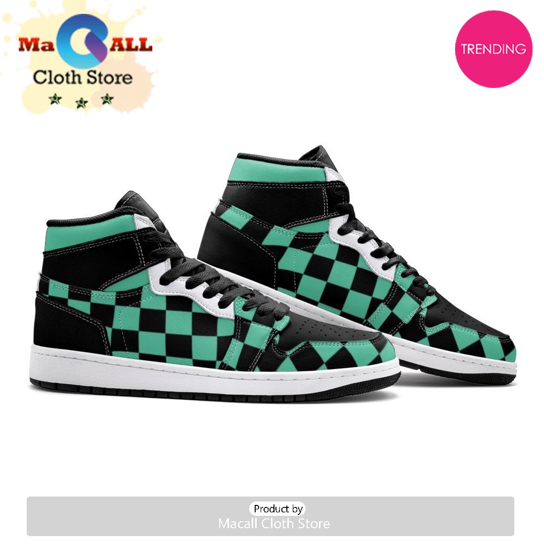 Tanjiro Kamado Demon Slayer Air Jordan 1 High Top Shoes Ver 3