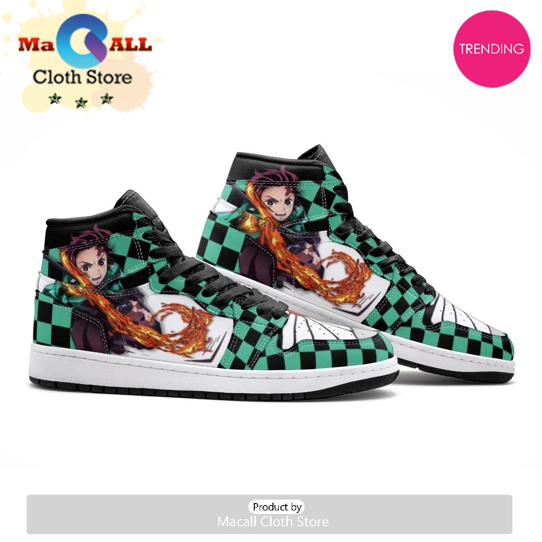 Tanjiro Kamado Demon Slayer AJ1 High Top Shoes