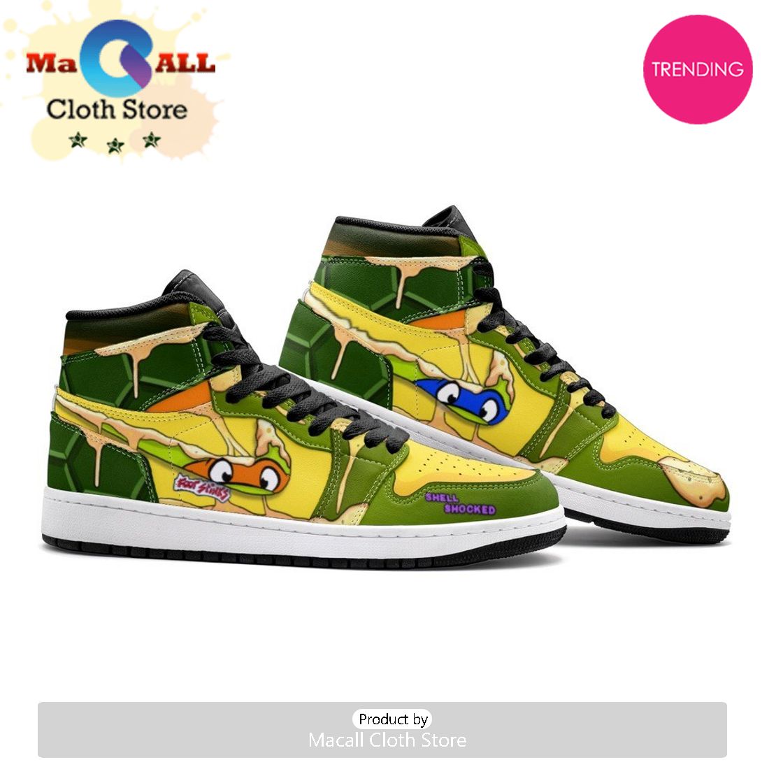 Teenage Mutant Ninja Turtles Air Jordan 1 High Top Shoes