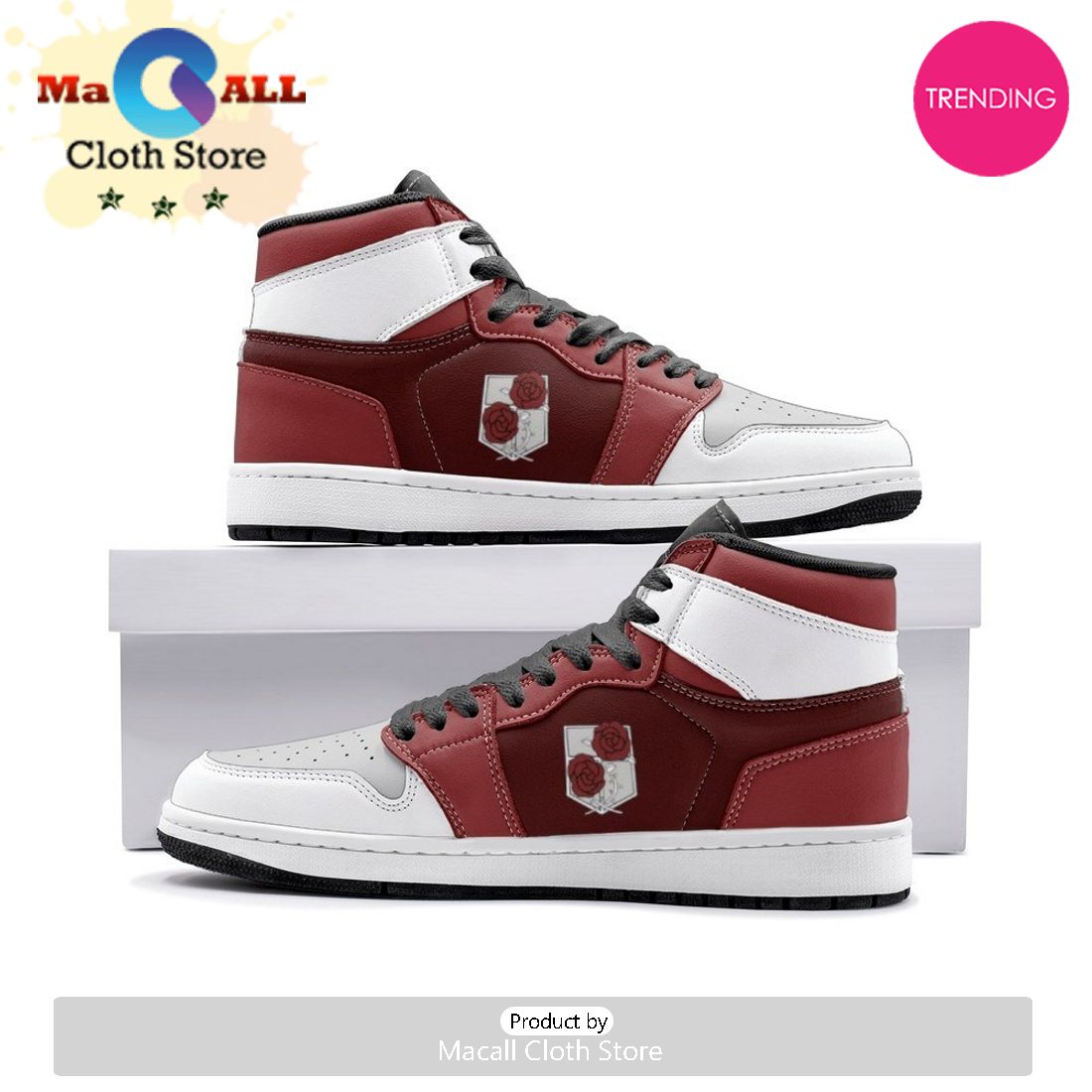 The Garrison Shingeki No Kyojin Air Jordan 1 High Top Shoes