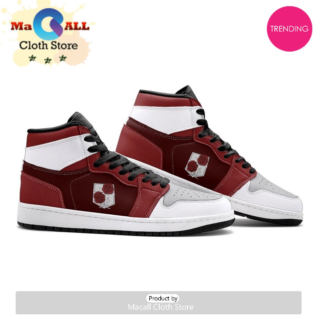 The Garrison Shingeki No Kyojin Air Jordan 1 High Top Shoes
