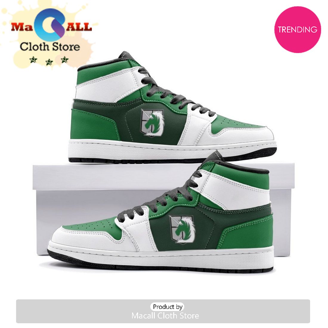 The Military Police Shingeki No Kyojin Air Jordan 1 High Top Shoes