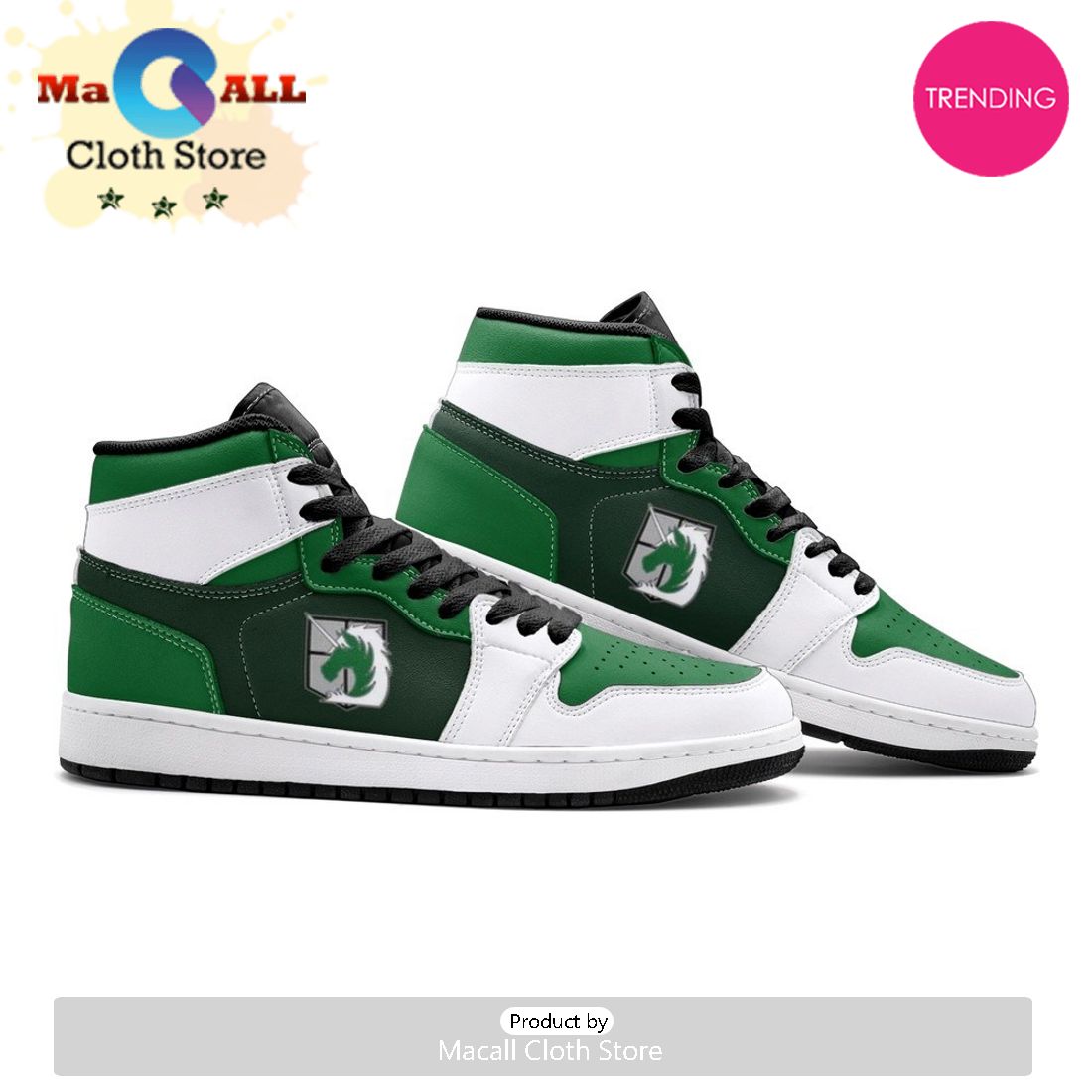 The Military Police Shingeki No Kyojin Air Jordan 1 High Top Shoes