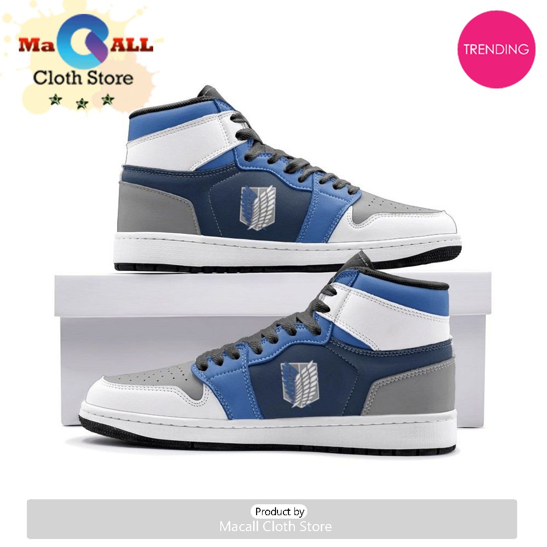 The Survey Corps Shingeki No Kyojin Air Jordan 1 High Top Shoes
