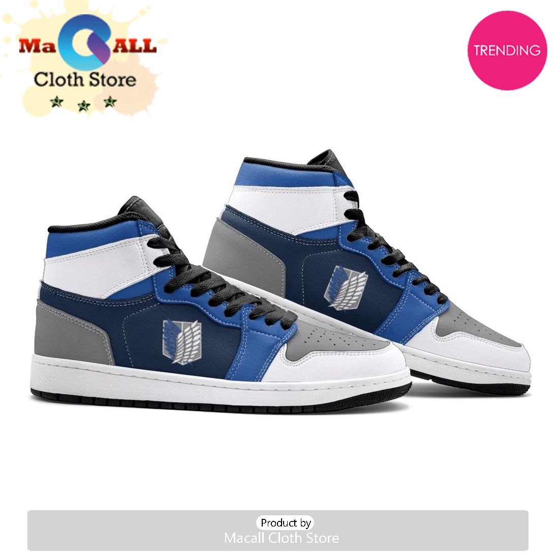 The Survey Corps Shingeki No Kyojin Air Jordan 1 High Top Shoes