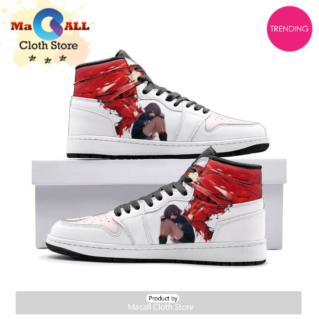 Touka Kirishima Tokyo Guru Air Jordan 1 High Top Shoes