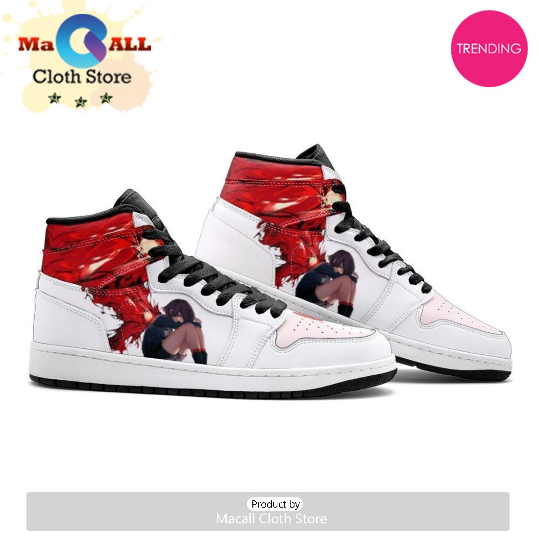 Touka Kirishima Tokyo Guru Air Jordan 1 High Top Shoes