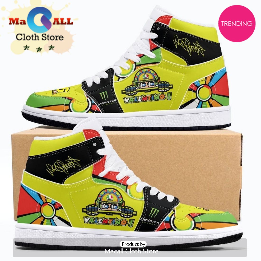 Valentino Monster Air Jordan 1 High Top Shoes