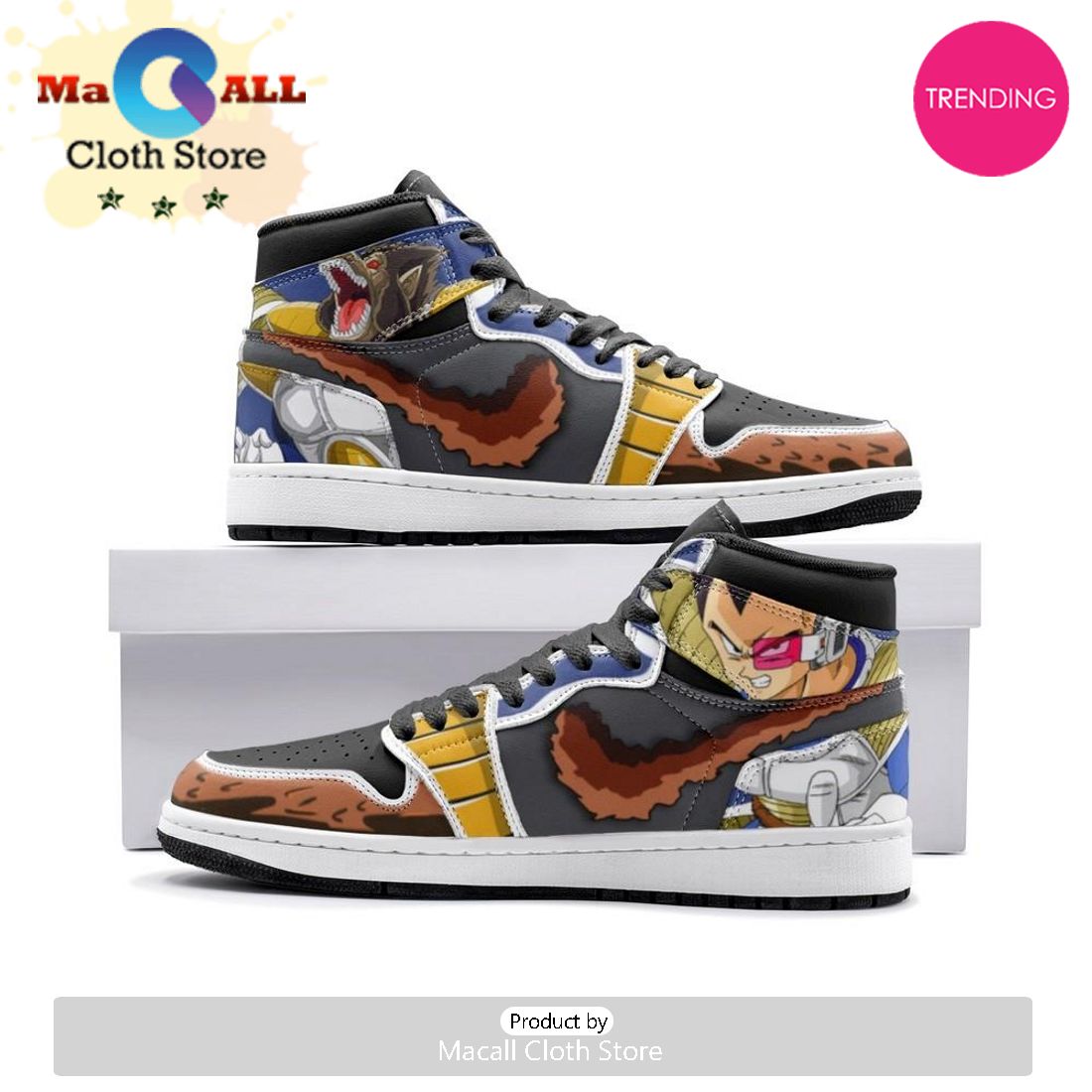 Vegeta And Great Ape Dragon Ball Z Air Jordan 1 High Top Shoes Vegeta And Great Ape Dragon Ball Z Air Jordan 1 High Top Shoes