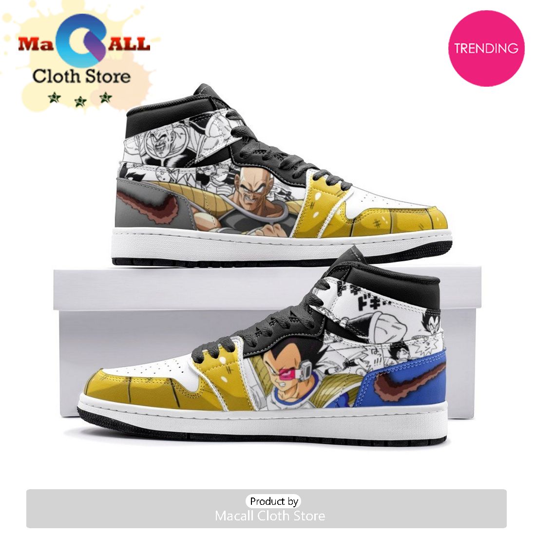 Vegeta And Nappa Dragon Ball Z Air Jordan 1 High Top Shoes