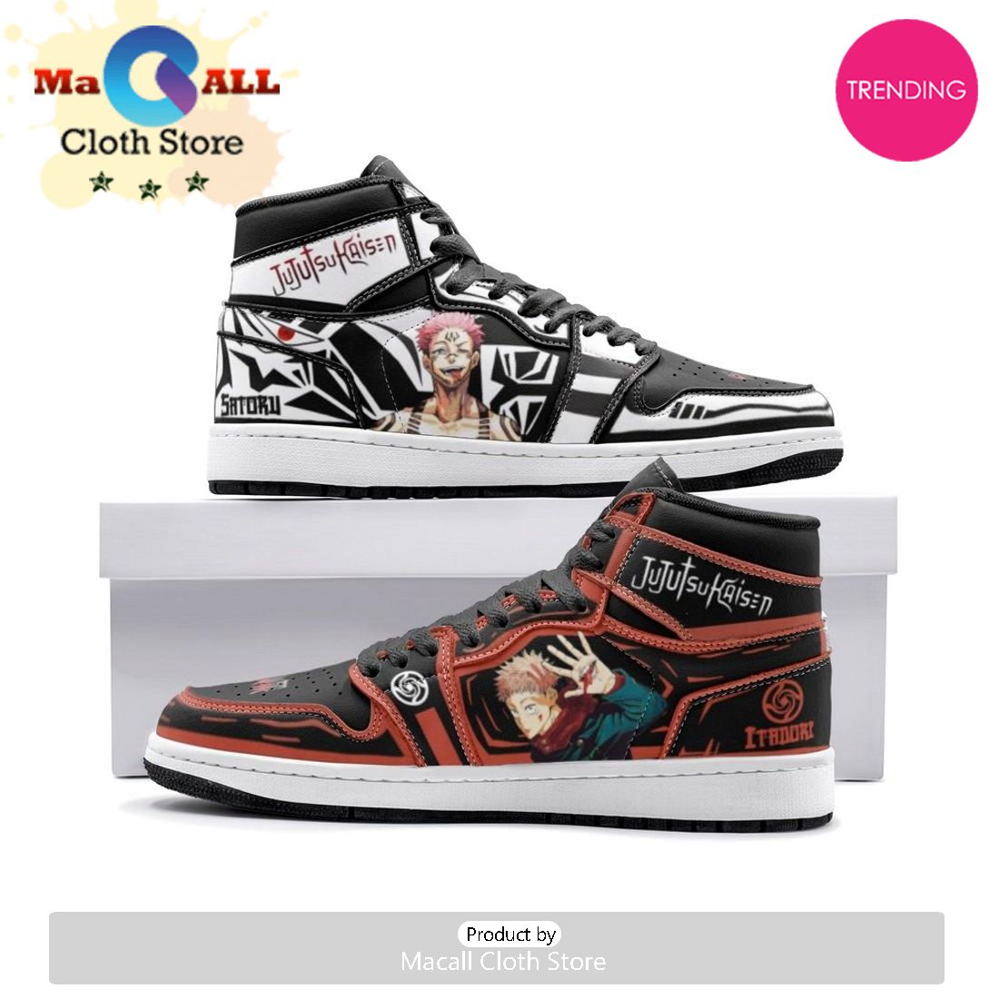 Yuji Itadori Sukuna Sorcery Fight Air Jordan 1 High Top Shoes