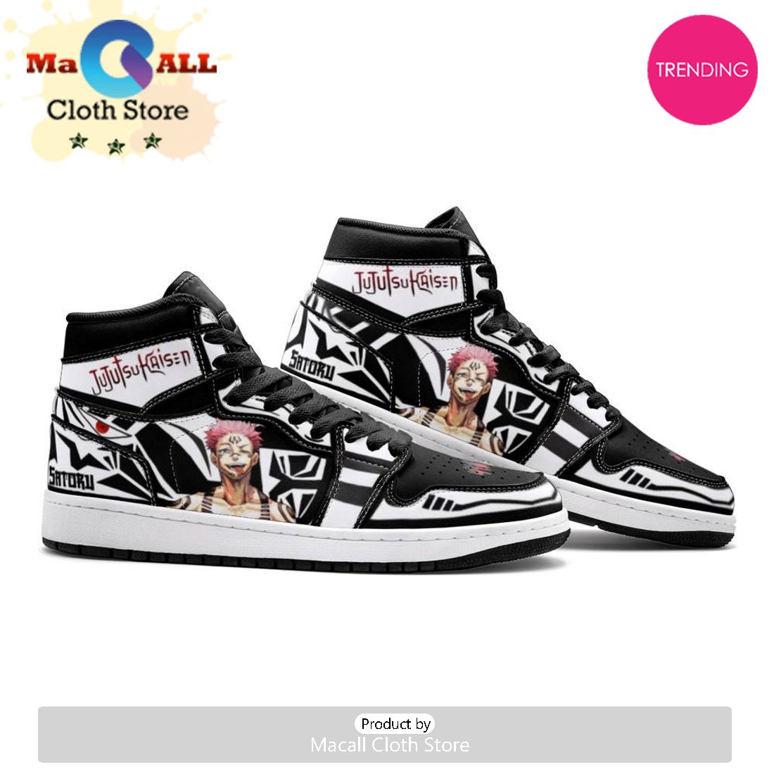 Yuji Itadori Sukuna Sorcery Fight Air Jordan 1 High Top Shoes