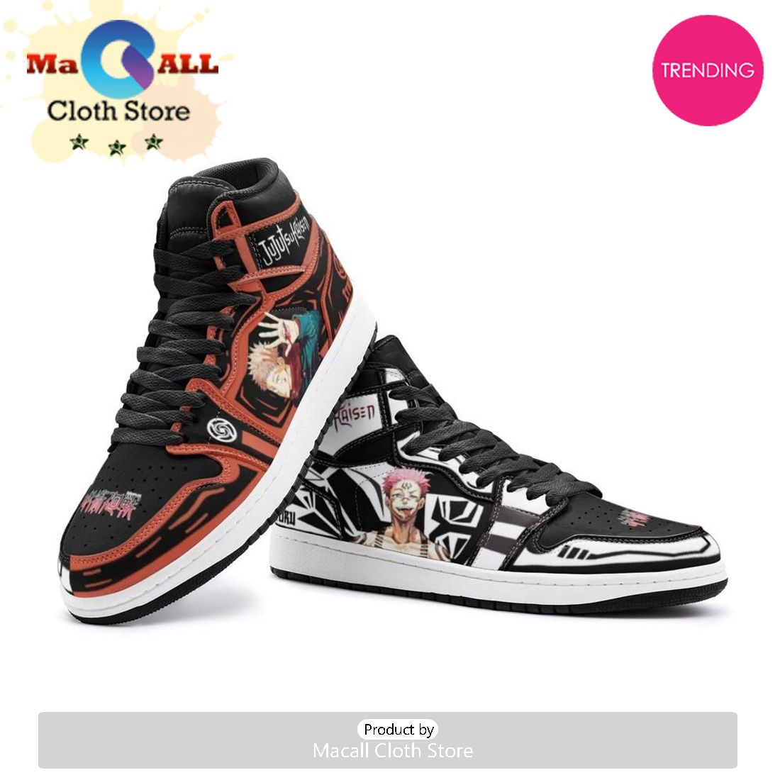 Yuji Itadori Sukuna Sorcery Fight Air Jordan 1 High Top Shoes Yuji Itadori Sukuna Sorcery Fight Air Jordan 1 High Top Shoes