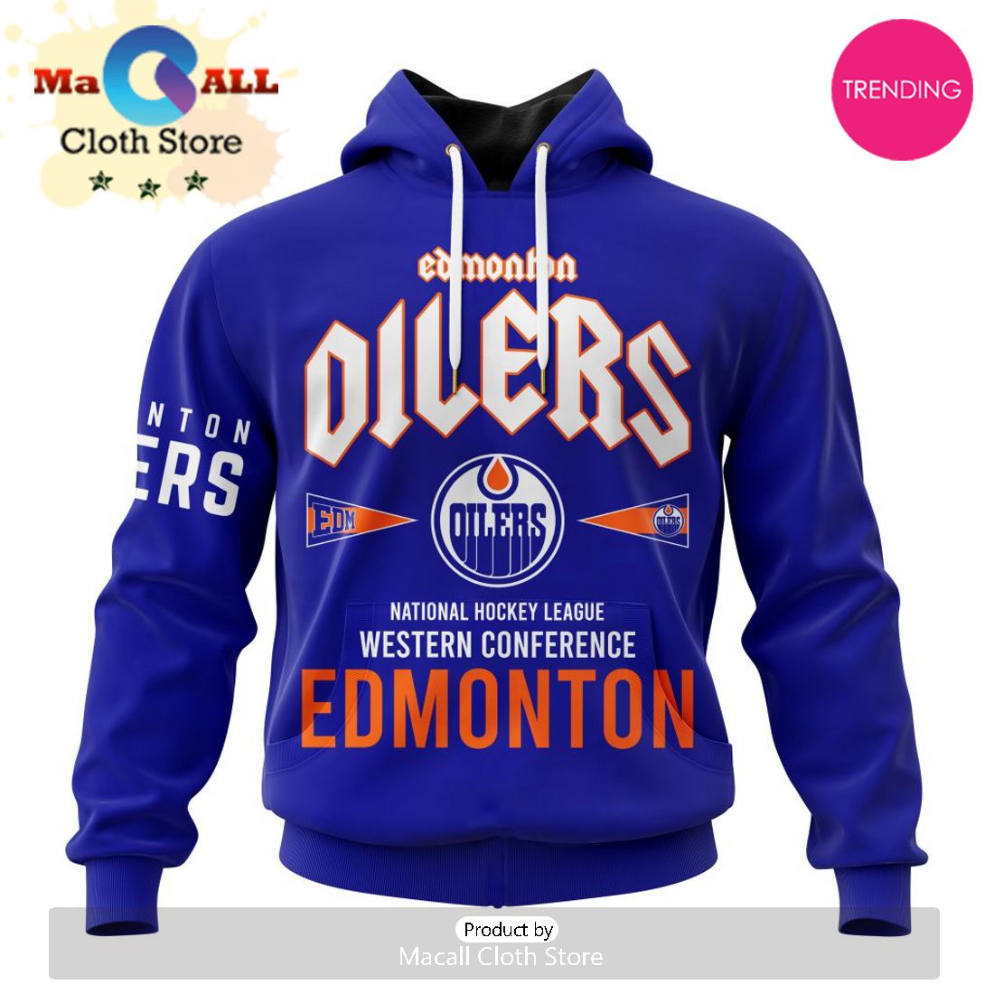 2024 NHL Edmonton Oilers Royal Western Conference City Tour 3D Hoodie 2024 NHL Edmonton Oilers Royal Western Conference City Tour 3D Hoodie